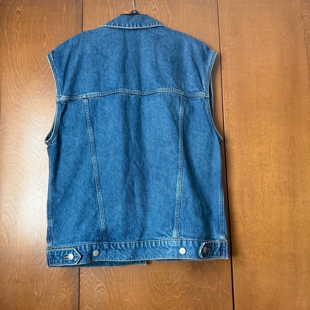 Universal Thread Blue Denim oversized Vest - Picture 2 of 5